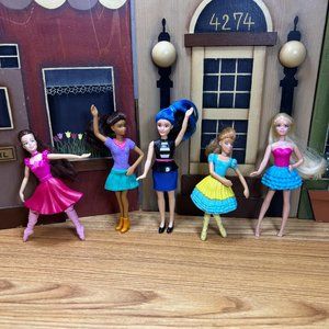Lot of 5 McDonald's Mixed Miniature Doll Collectible Figures 5 Inches Tall